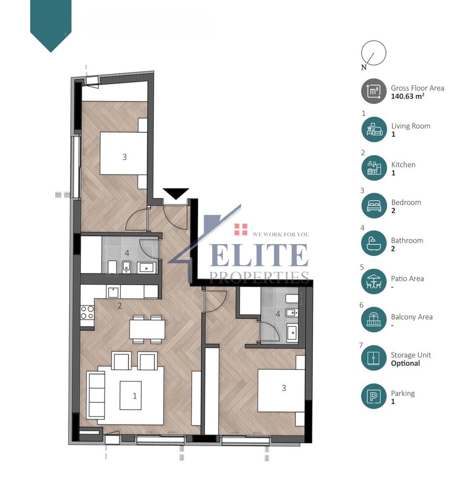 Green Coast Village, two bedroom apartment for sale