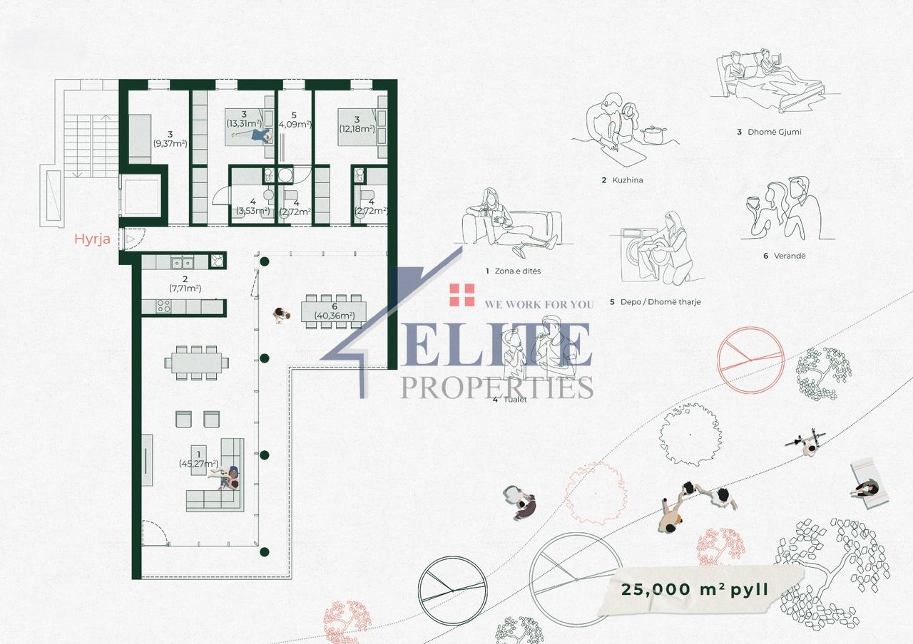 By Long Hill Residence, apartament 3+1 në shitje