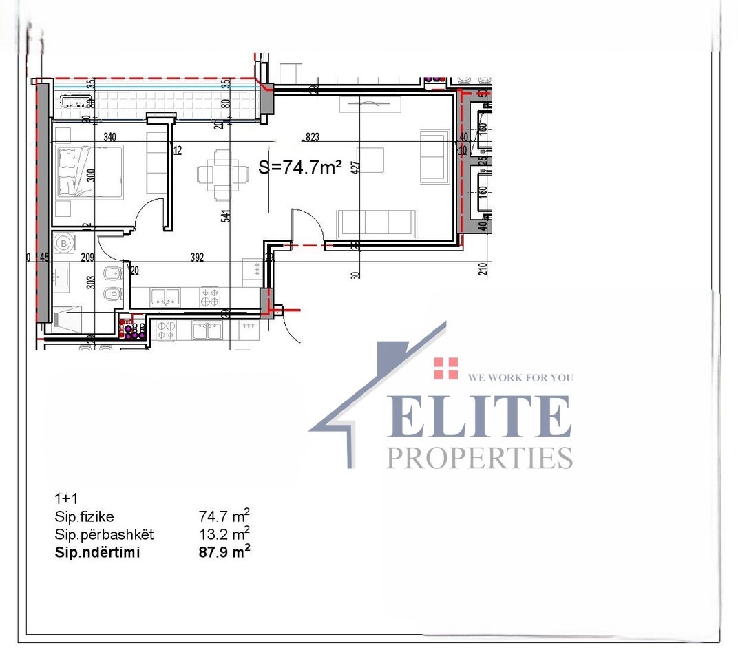 Residenca Poseidon Vlorë, apartament 1+1 në shitje