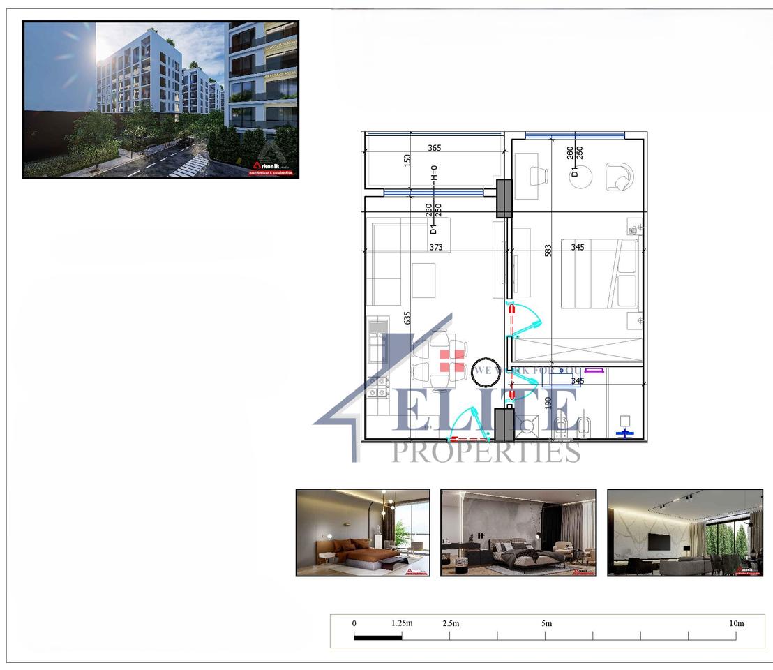 Liburna Residence Golem, apartament 1+1 në shitje
