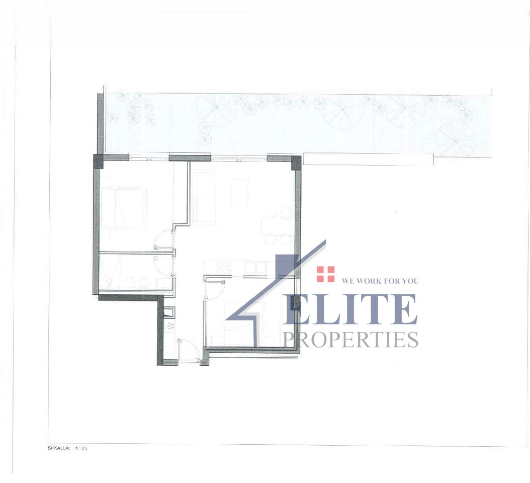 Square Village Dhërmi, apartament 2+1+oborr në shitje