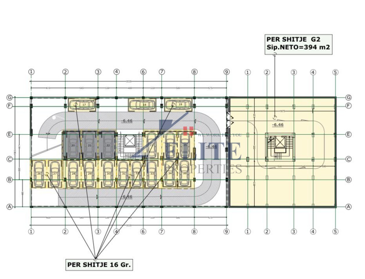 Parking/storage spaces for rent in Kombinat, near Rruga e Qelqit.