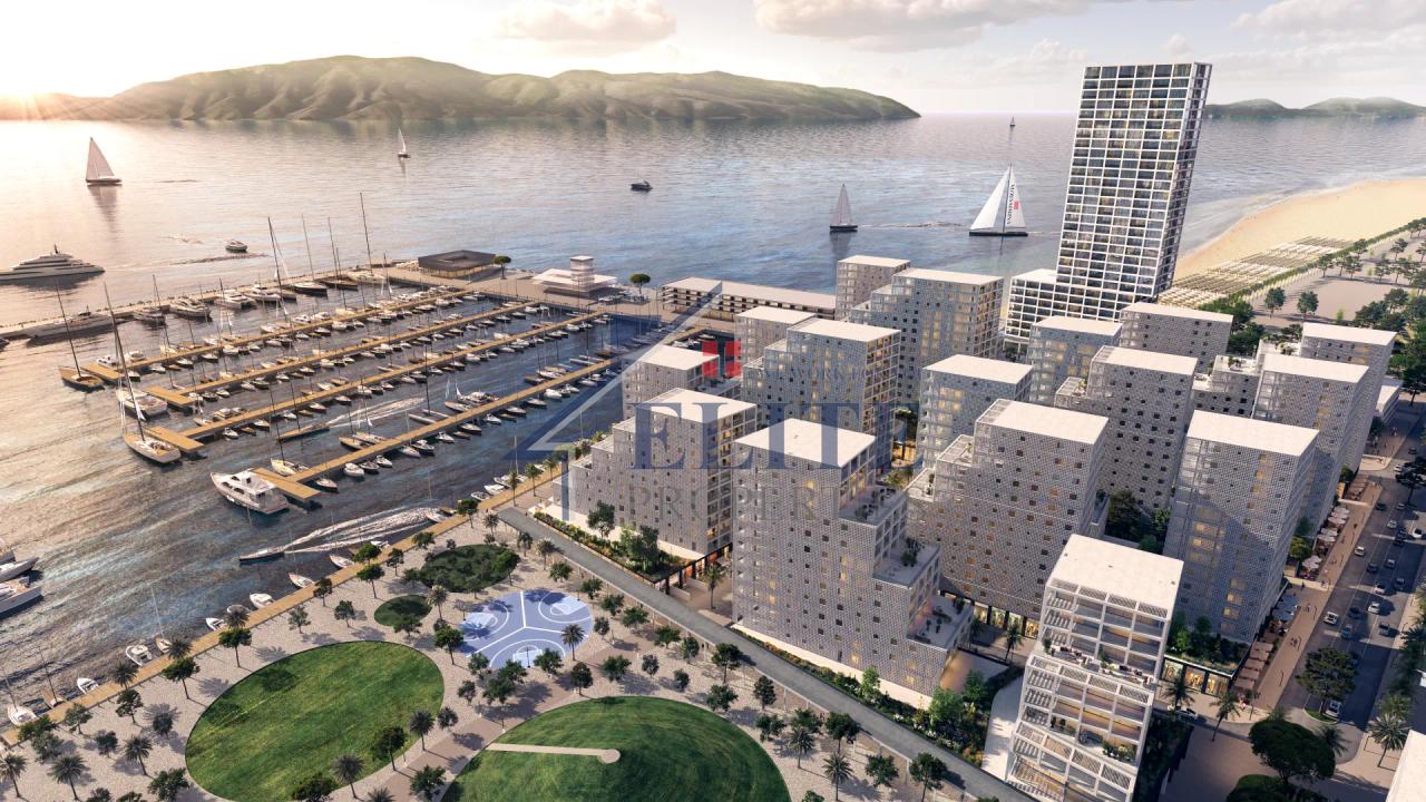 Vlora Marina, appartamento 2+1 in vendita con vista mare