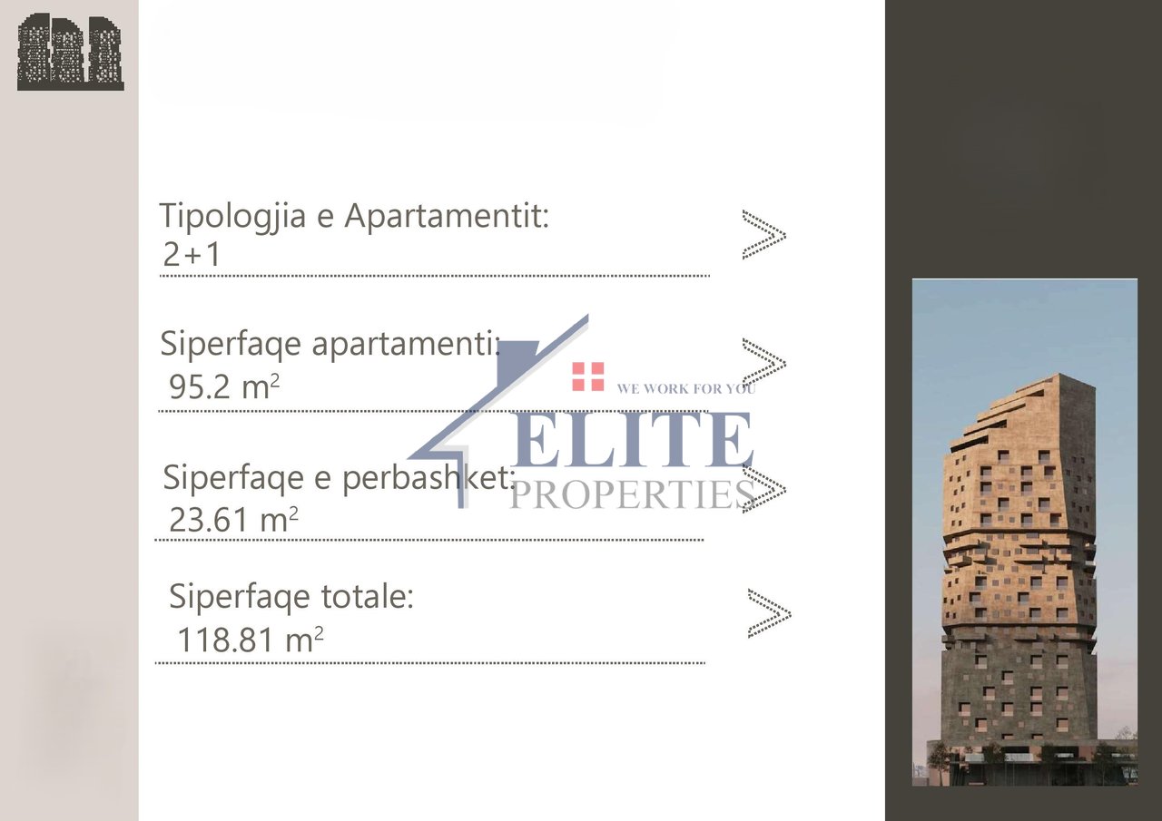 Edificio Shqiponja Square - appartamento con due camere da letto in vendita