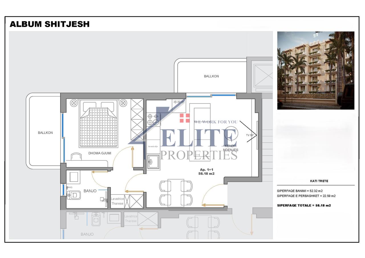Himarë – appartamento 1+1 in vendita