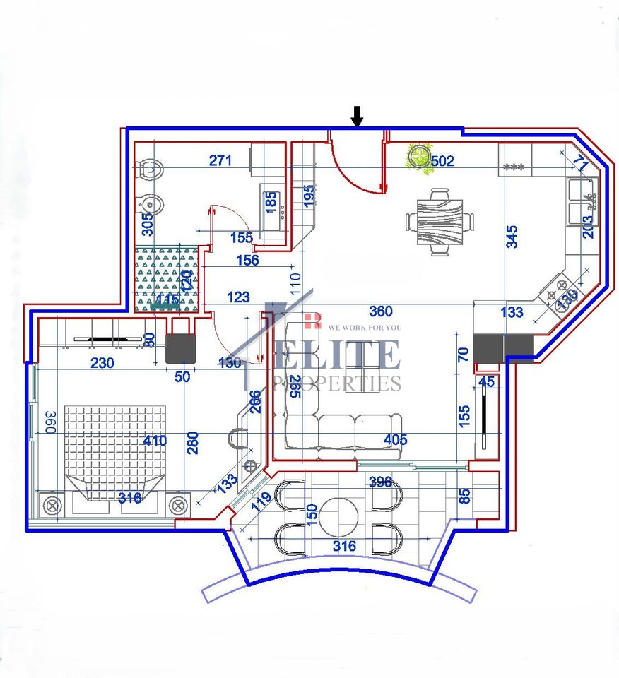 Vlora, appartamento 1+1 in vendita