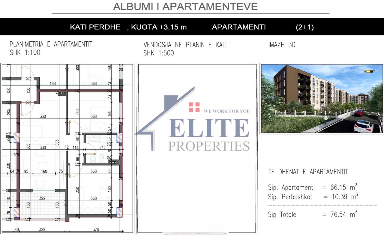 Family Residence Paskuqan, apartament 2+1 në shitje