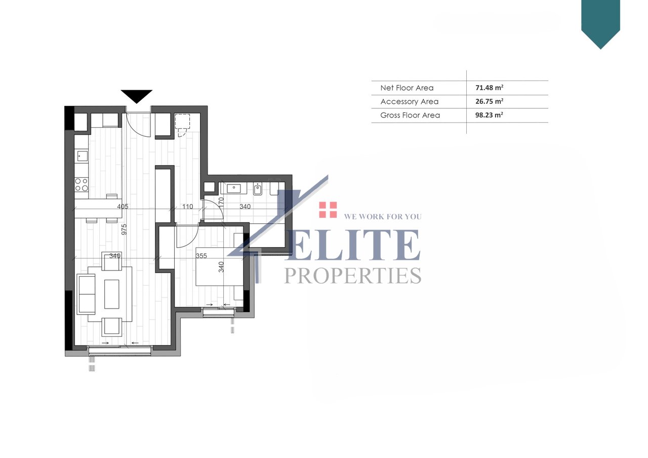 Green Coast Village, apartament 1+1 në shitje