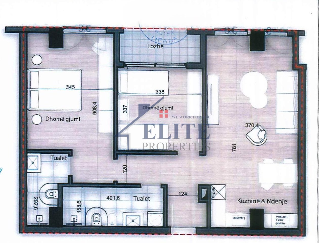 Splendor Residence Porcelan, appartamento con due camere da letto in vendita