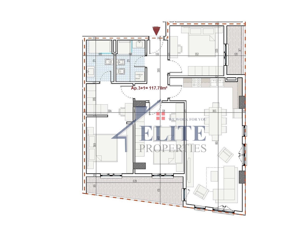 Ringside Residences, apartament 3+1 në shitje