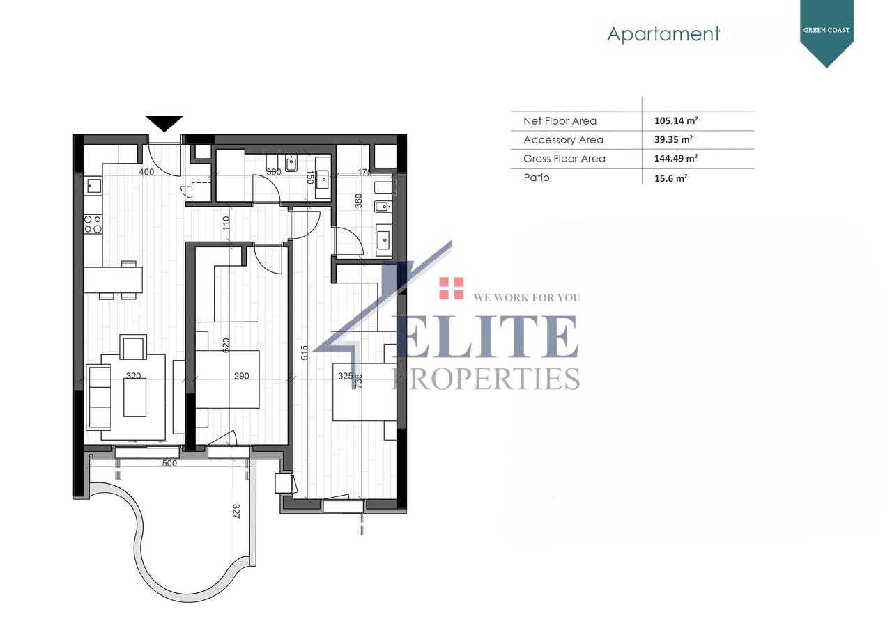 Green Coast Village, apartament 2+1 në shitje