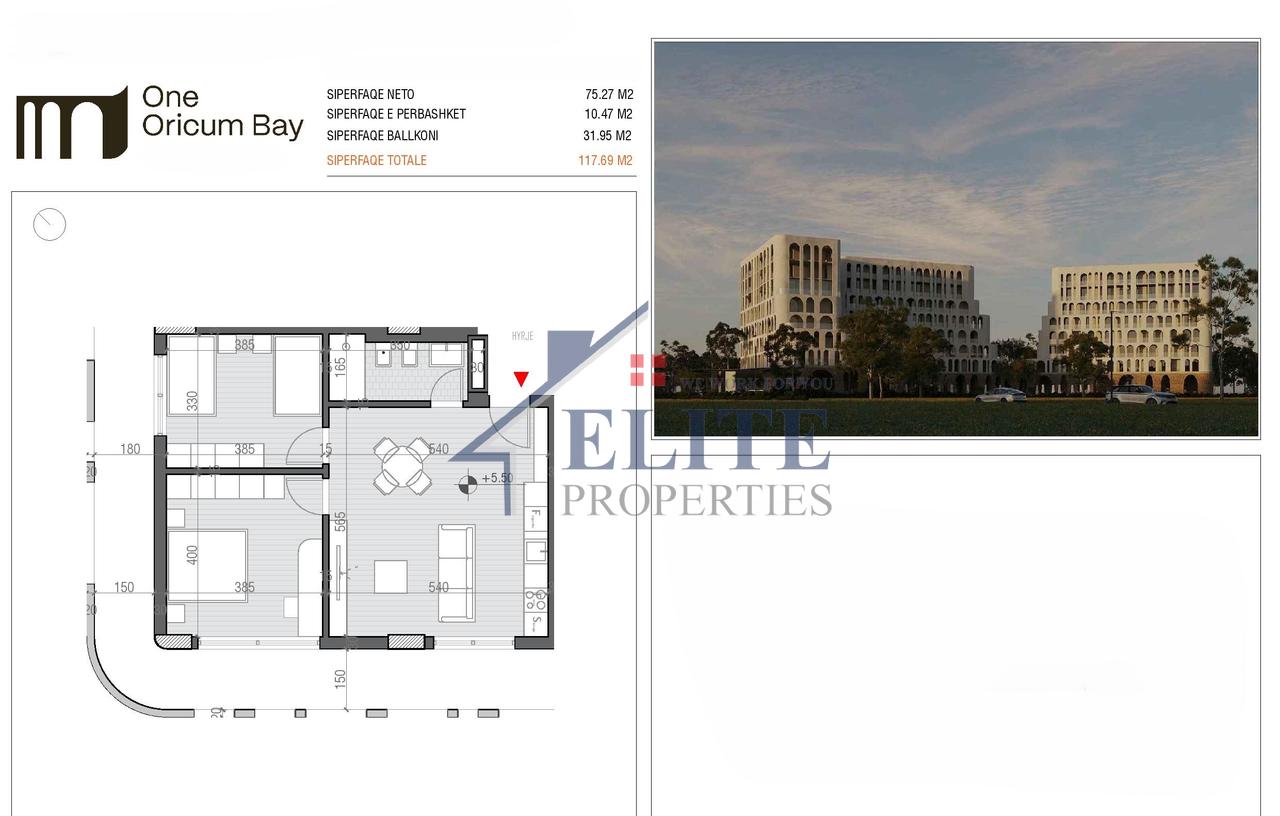 One Orikum Bay, apartament 2+1 në shitje