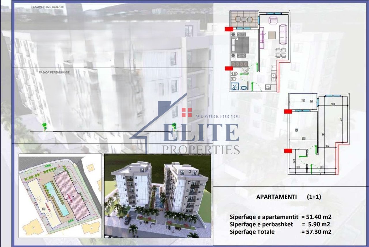Mali i Robit, apartament 1+1 në shitje