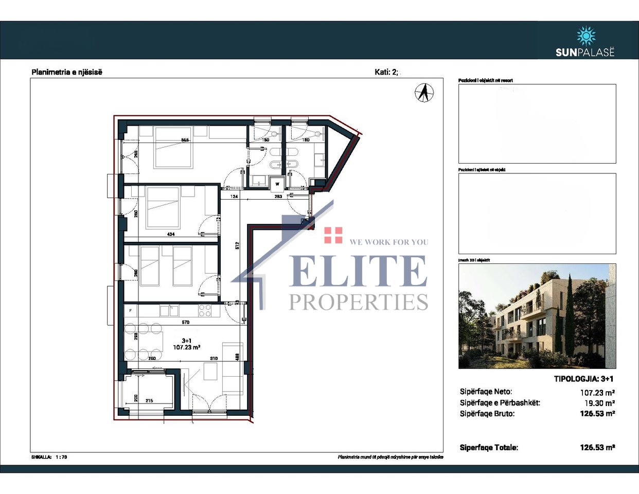 Sun Palasë, three bedroom apartment for sale