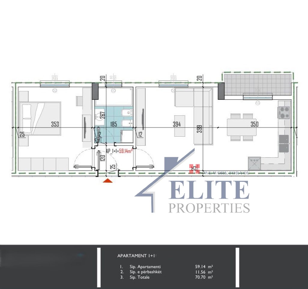 Paskuqan, appartamento con una camera da letto in vendita