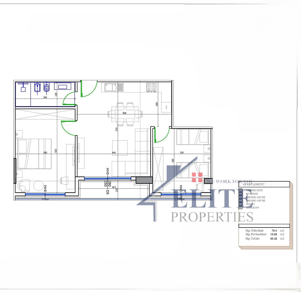 Liburna Residence, apartament 2+1 në shitje, Golem