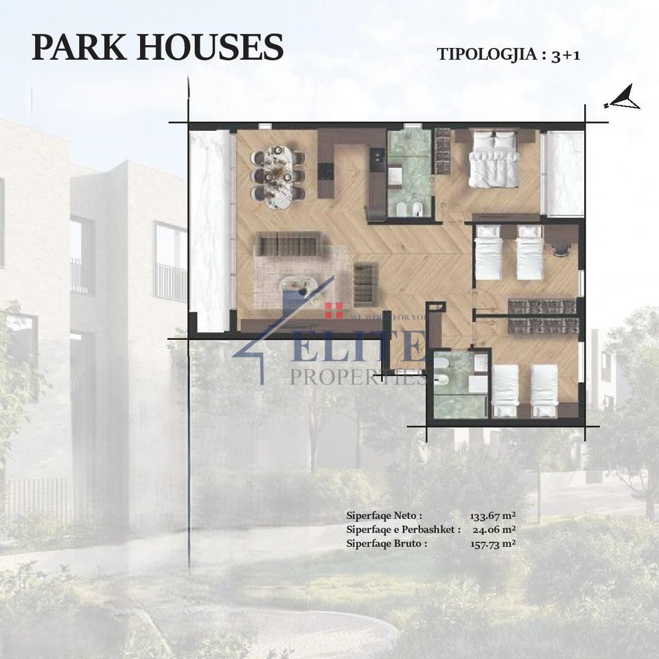 Park Houses, appartamento con tre camere da letto in vendita