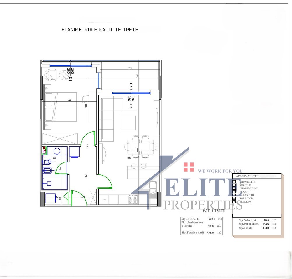 Liburna Residence Golem, 1+1 apartment for sale