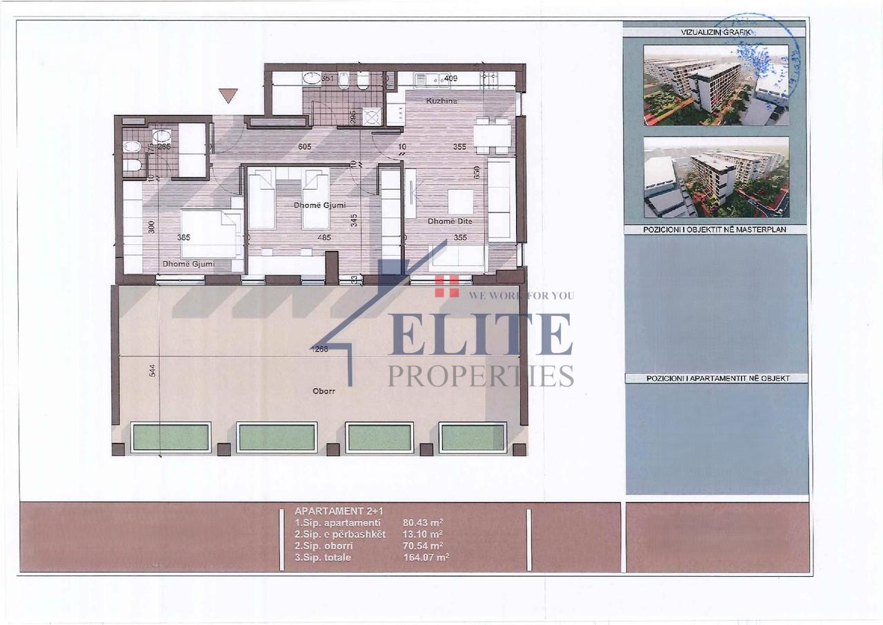 Univers City, two bedroom apartment with balcony for sale