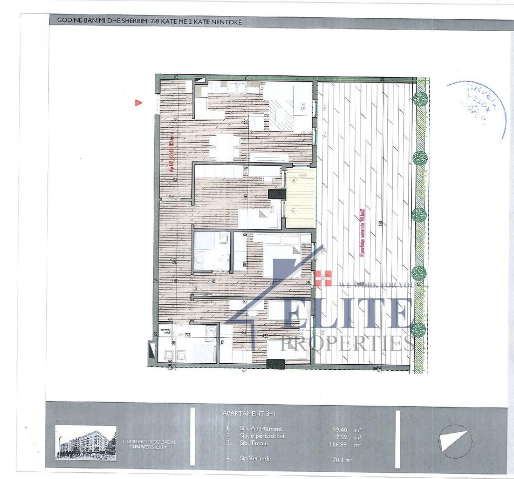 Univers City, 3+1 apartment for sale