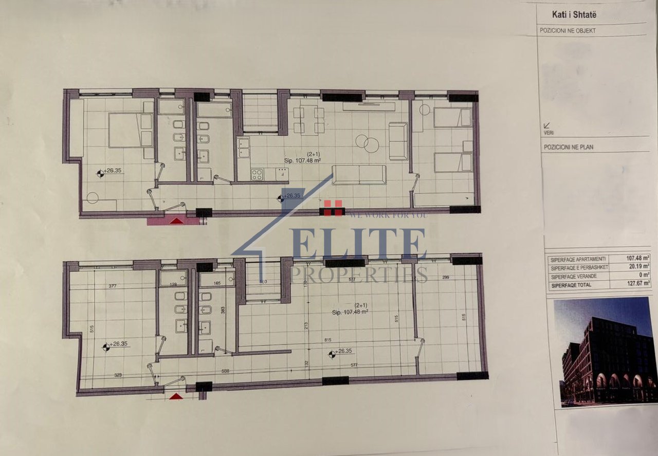 Bulevardi i Ri – Tirana 2 Konstruksion, apartament 2+1 në shitje