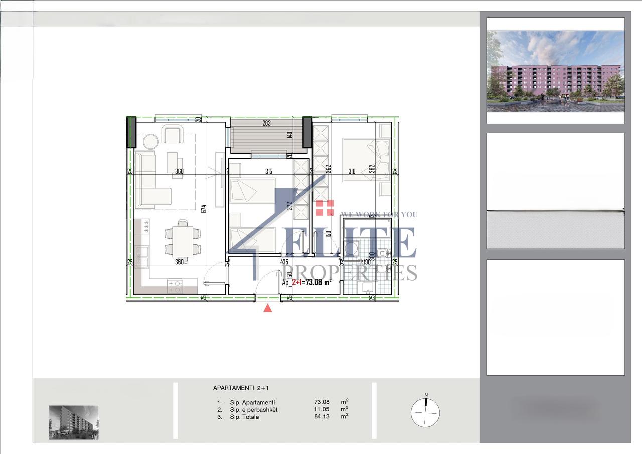 Paskuqan, apartament 2+1 në shitje