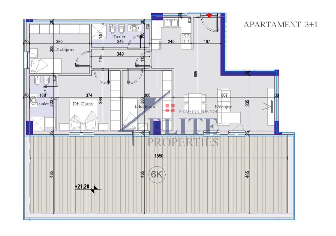 Tirana Entry II, apartament 3+1 ne shitje