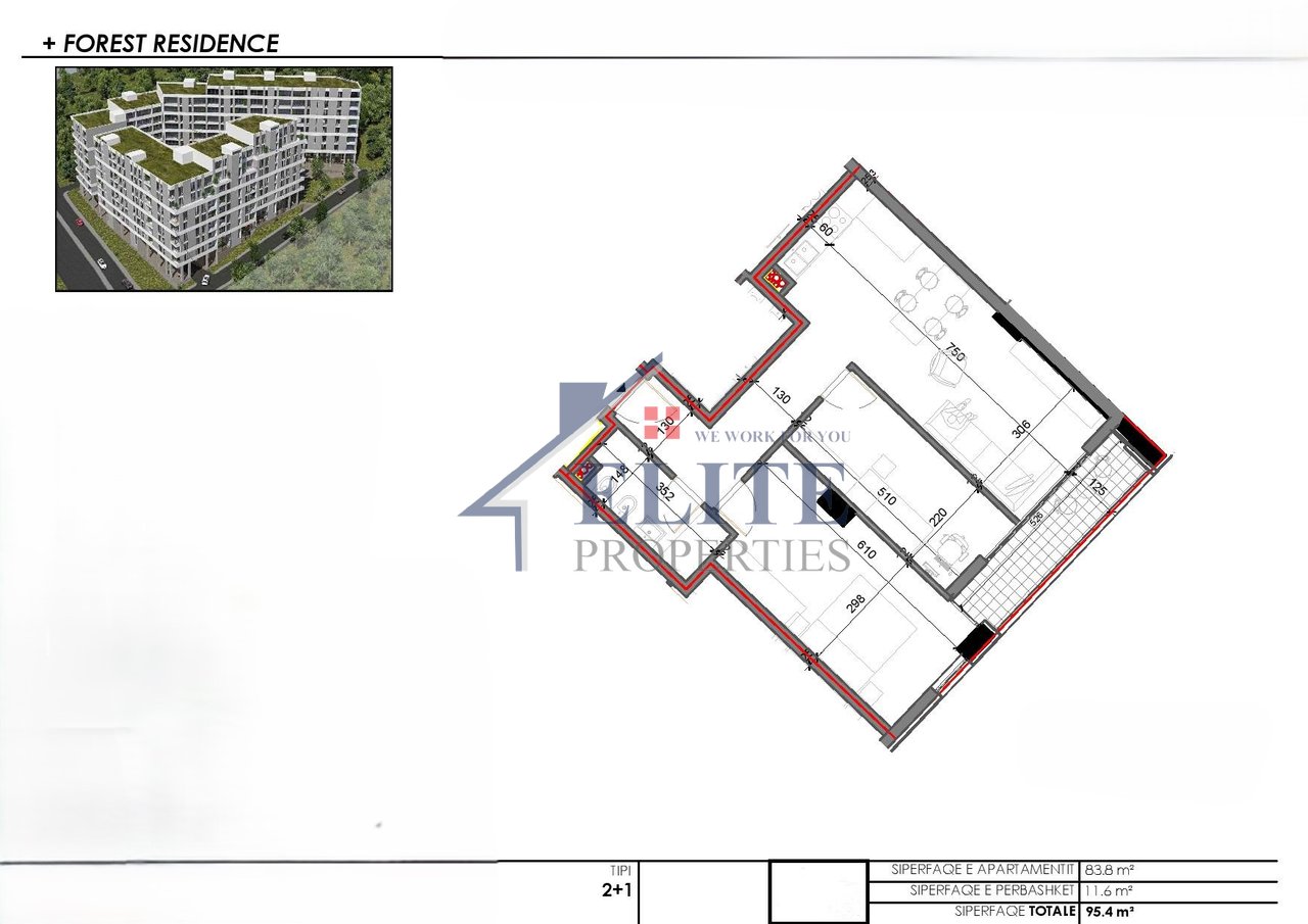 Forest Residence Shkozë, apartament 2+1 në shitje