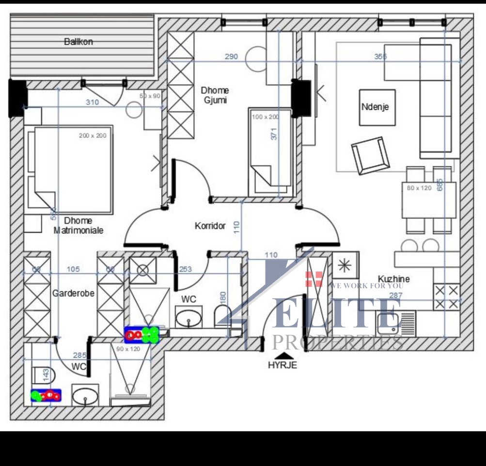 Tirana Entry II, apartment 2+1 for sale