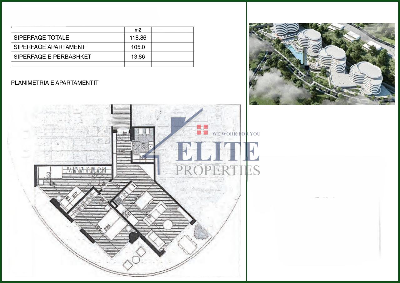 White Hill Residence Durrës, apartment 2+1 for sale
