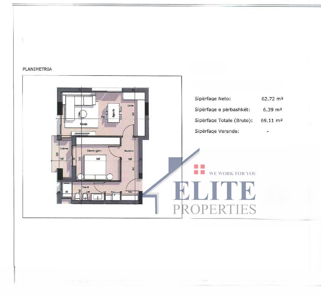 Ajka Towers, Rruga 5 Maji, apartament 1+1 ne shitje