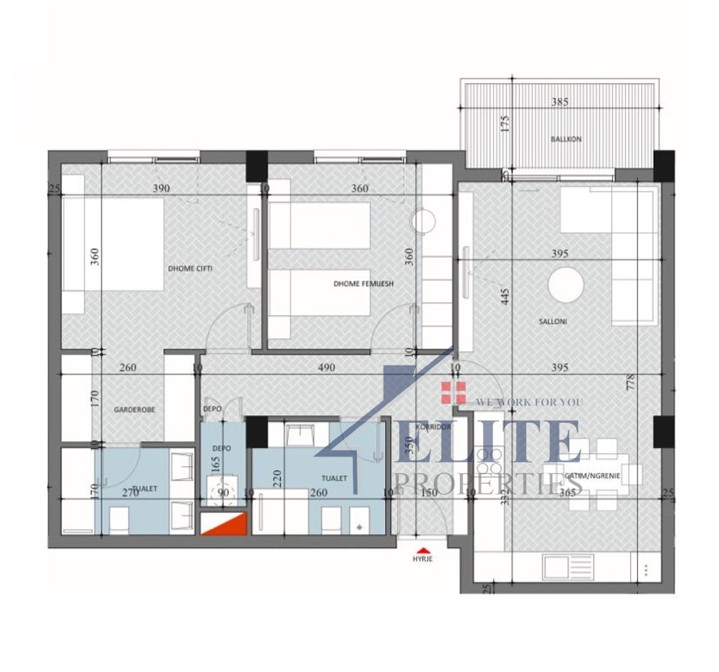 Diellon Apartments 2, two bedroom apartment for sale in Paskuqan