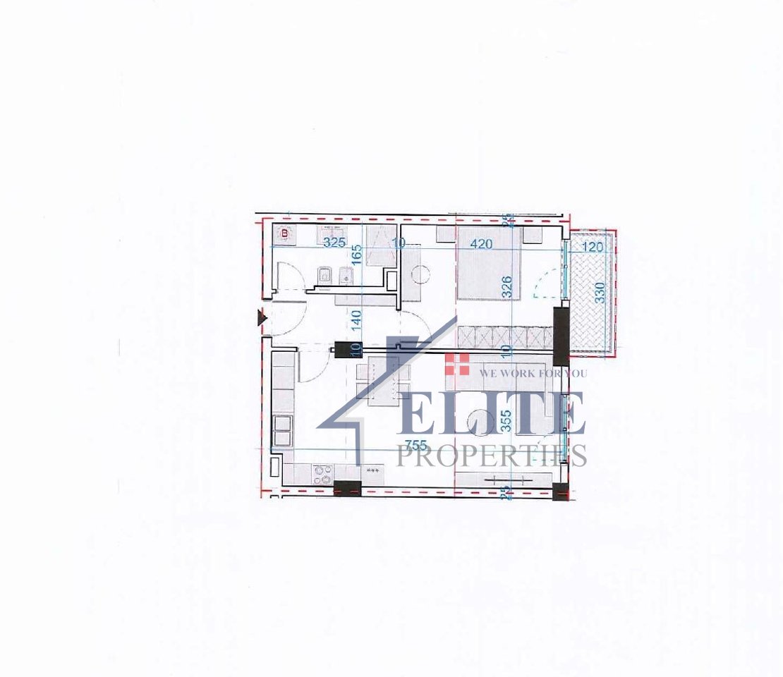 Paskuqan, appartamento con una camera da letto in vendita