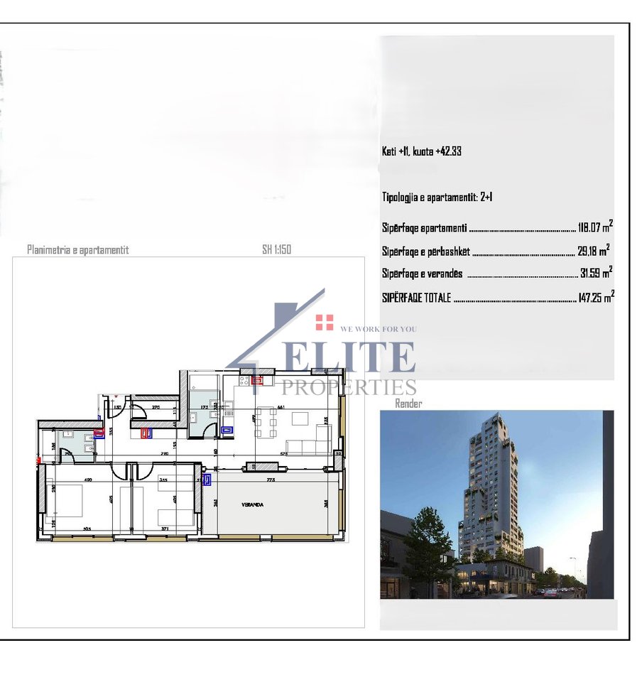AFA Tower New Bazaar, two bedroom apartment for sale
