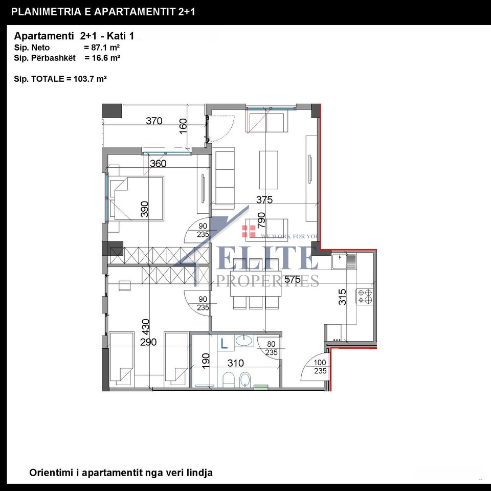 Kompleksi Aura, apartament 2+1 në shitje