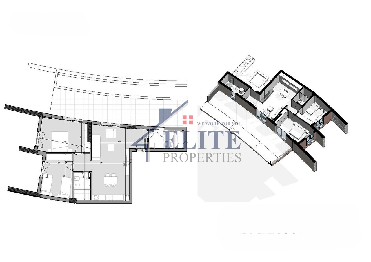 Farka Hills Residence, appartamento con due camere da letto e veranda in vendita