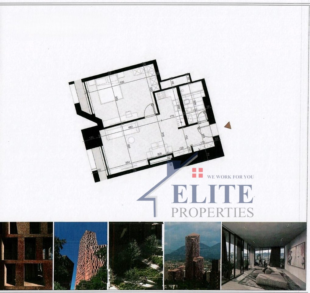 Tirana New Boulevard Tower, apartament 1+1 në shitje