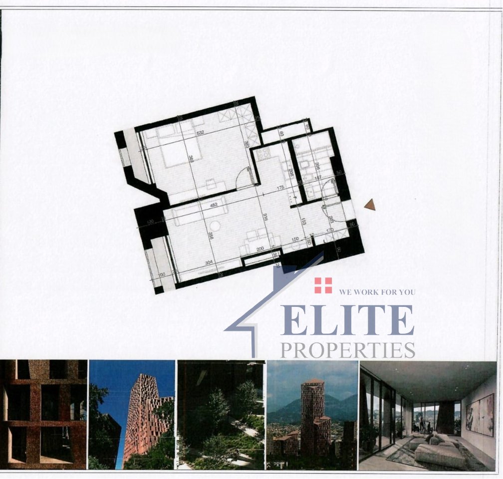 Tirana’s New Boulevard Tower, apartament 1+1 në shitje