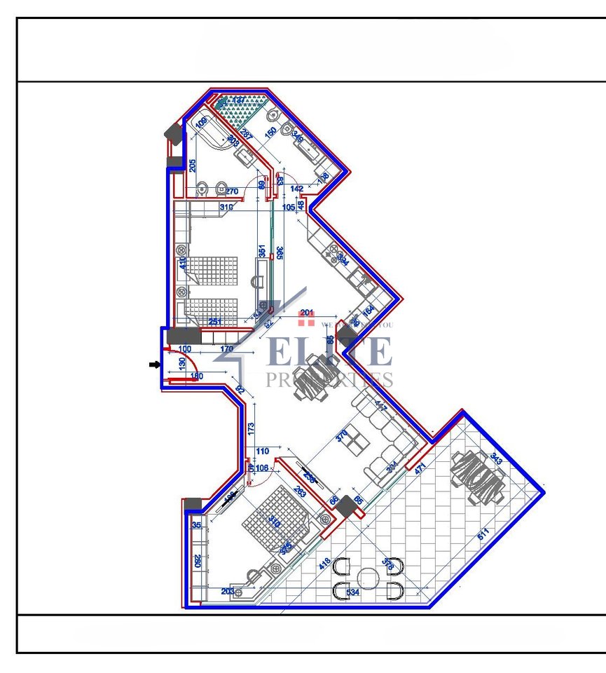Buzë Lungomares Vlorë, apartament 2+1 në shitje