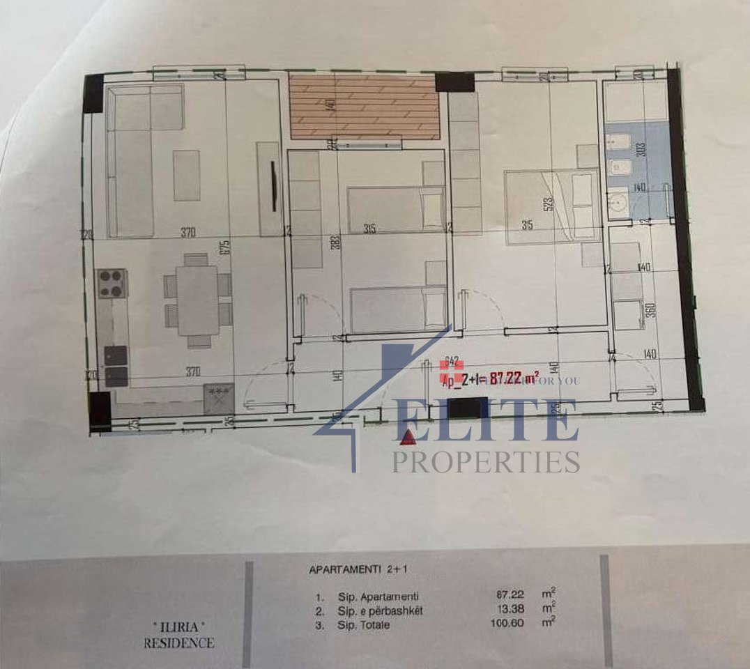 Illyrian Residence Paskuqan, apartament 2+1 në shitje