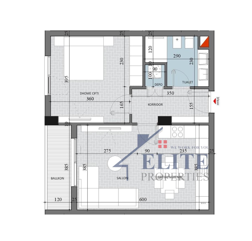 Diellon Apartments 2 Paskuqan, apartament 1+1 për shitje