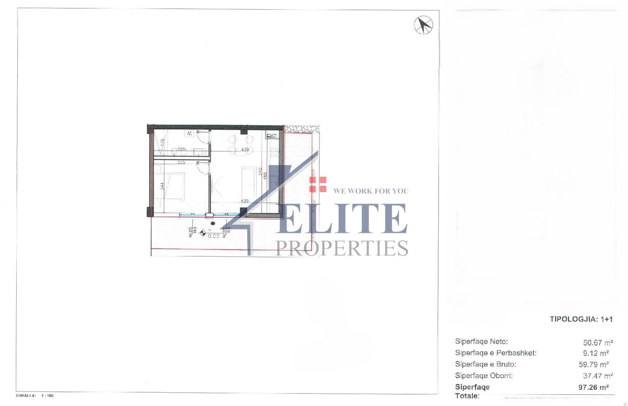 Square Village, apartament 1+1 në shitje