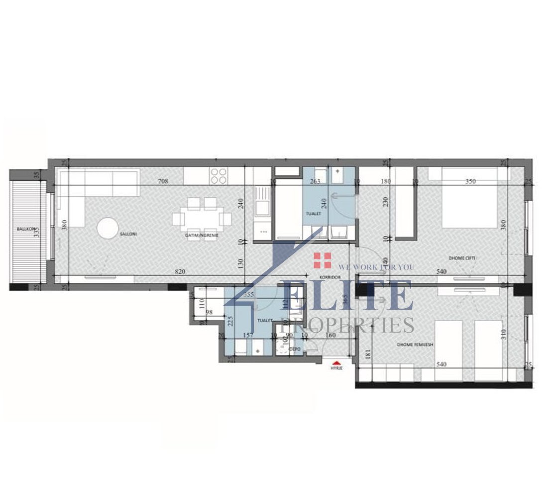 Appartamenti Diellon Paskuqan, appartamento 2+1 in vendita