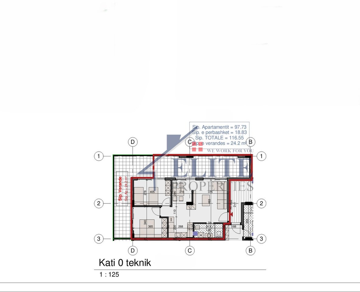 Porto Lalzi, appartamento 2+1 + veranda in vendita