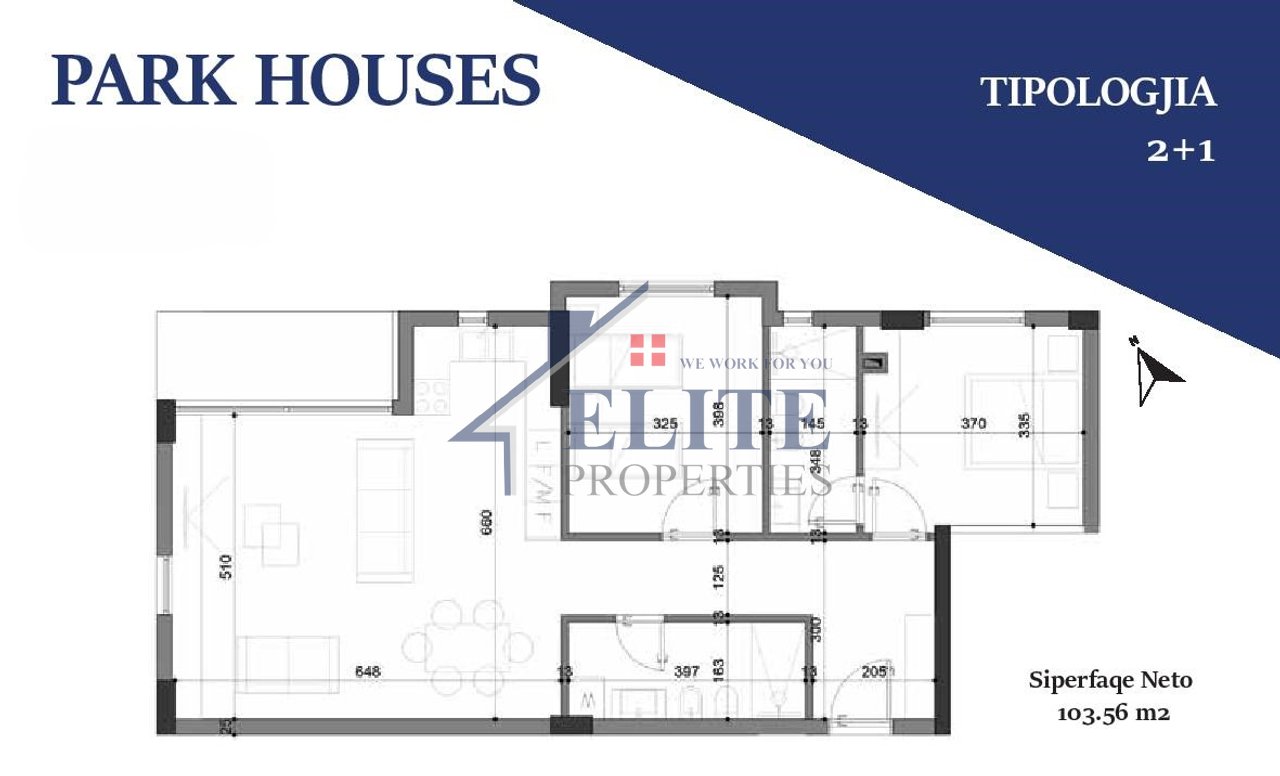 Park House Residence, apartament 2+1+ verande në shitje