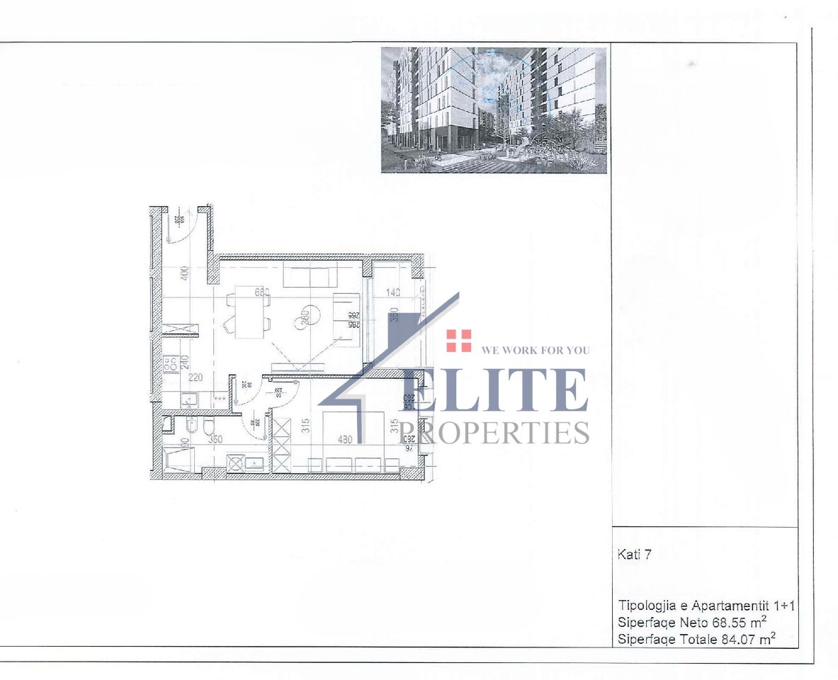 Riverpark Residence, apartament per shitje 1+1