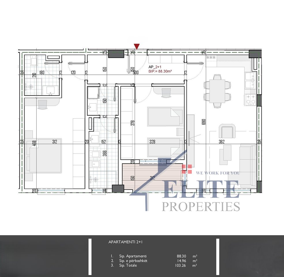 Kamëz, apartament 2+1 në shitje – Pajtoni