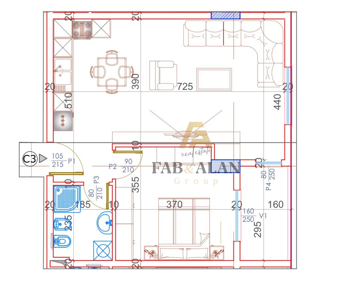 SOLO APPARTAMENTO 1+1 IN VIA SKENDERBEU A KAMEZ IN VENDITA!