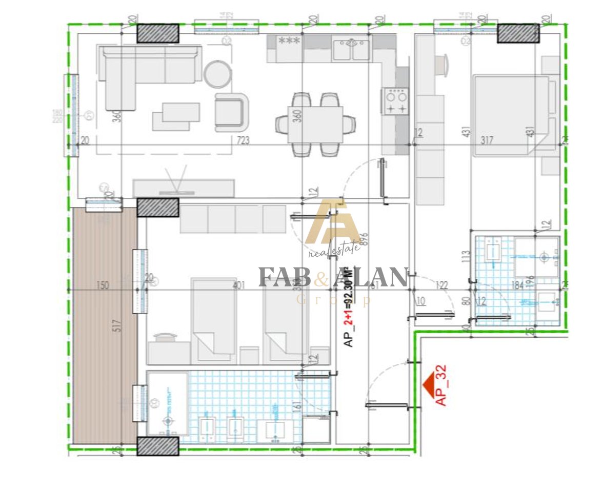 SOLO POLARIS RESIDENCE A KAMEZ APPARTAMENTO 2+1+2 IN VENDITA!