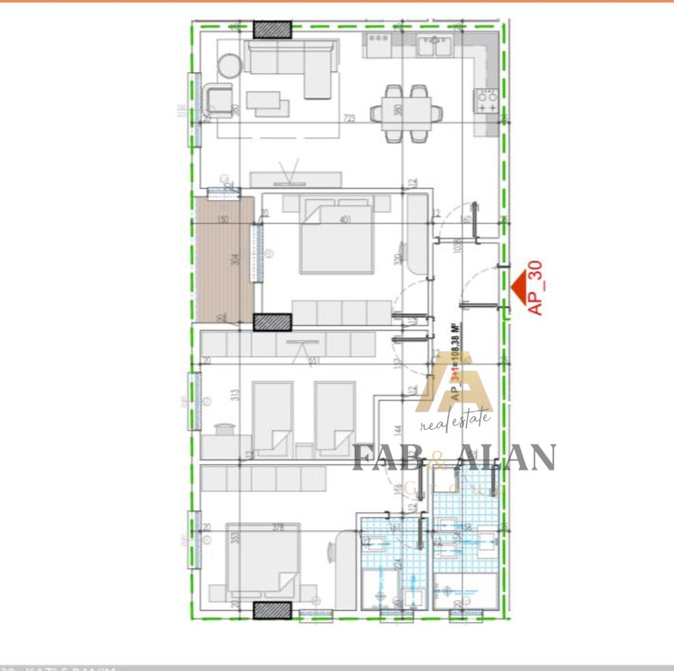 APPARTAMENTO TEK POLARIS RESIDENCE KAMEZ 3+1+2 IN VENDITA!